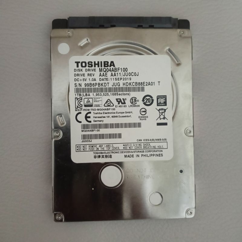 Hardisk Laptop 1 Tera Second, Good Condition.