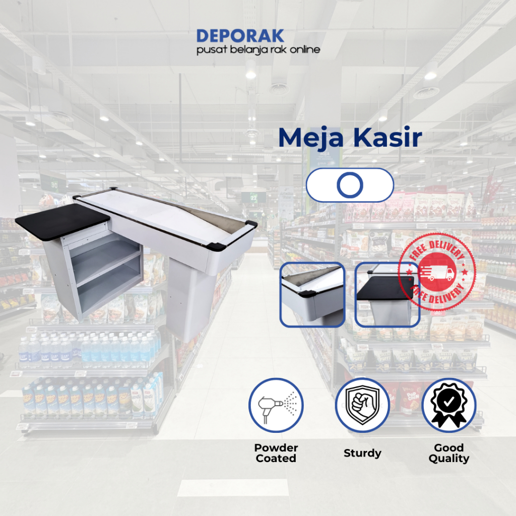Meja Kasir Minimarket / Meja Toko / Meja Kasir Swalayan / Meja Toko / Meja Kasir Serbaguna / Meja Ek