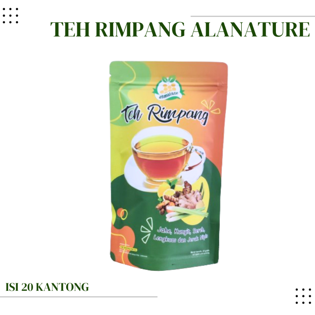 

Teh Rimpang Detok Ala JSR I Teh Herbal Jahe Lengkuas Sereh Kunyit Jeruk Nipis I isi 20 Tea bag