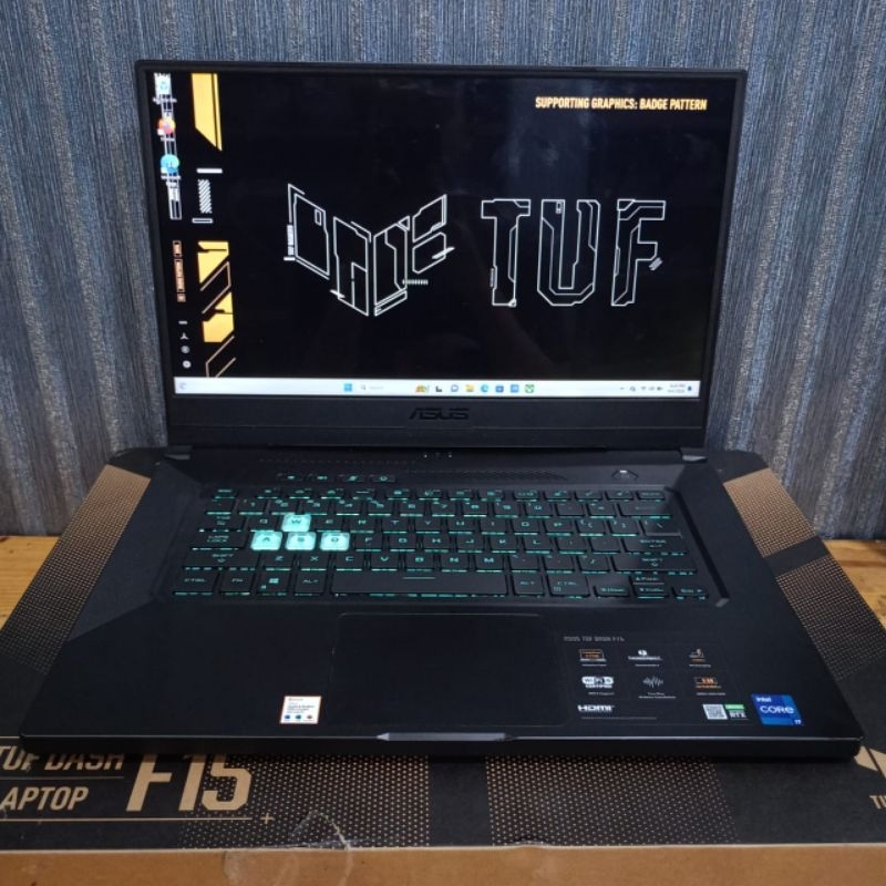 Asus Gaming TUF DUSH F15-FX516PM, Core i7-11370H, Ram16/512Gb + 1TB, #RTX3060 6Gb