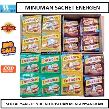 

MInuman Sereal Energen Coklat / Vanila / Kacang Hijau Sachet Oat Susu 35gr
