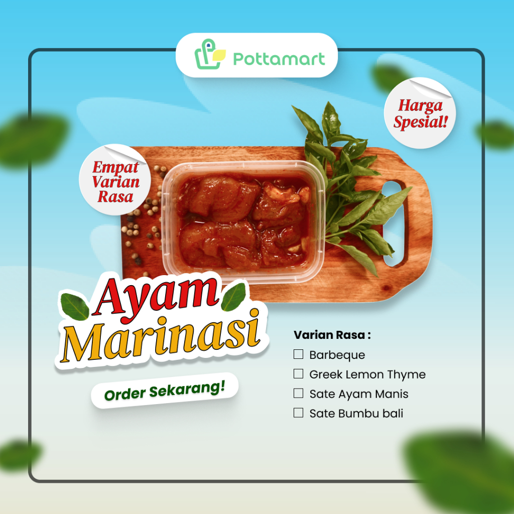 

[BIG RAMADHAN SALE] Ayam Marinasi Pottamart 200g | Protein Meals