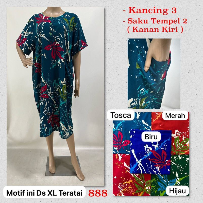 Daster Batik Unggul Jaya Sekar Mekar XL Jumbo LD 140