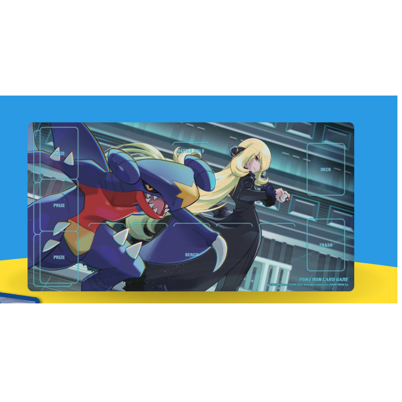 Pokemon Rubber Playmat Cynthia And Garchomp 9433295