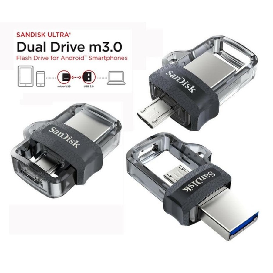 Sandisk Ultra Dual OTG 64GB 32GB 16GB Flash Drive M3.0 USB 3.0 USB Drive