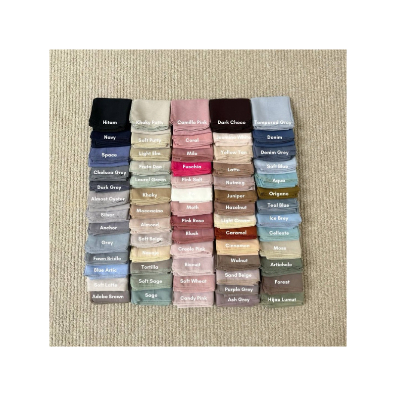 Plain Scarf 2 Oval Humaira Hijab