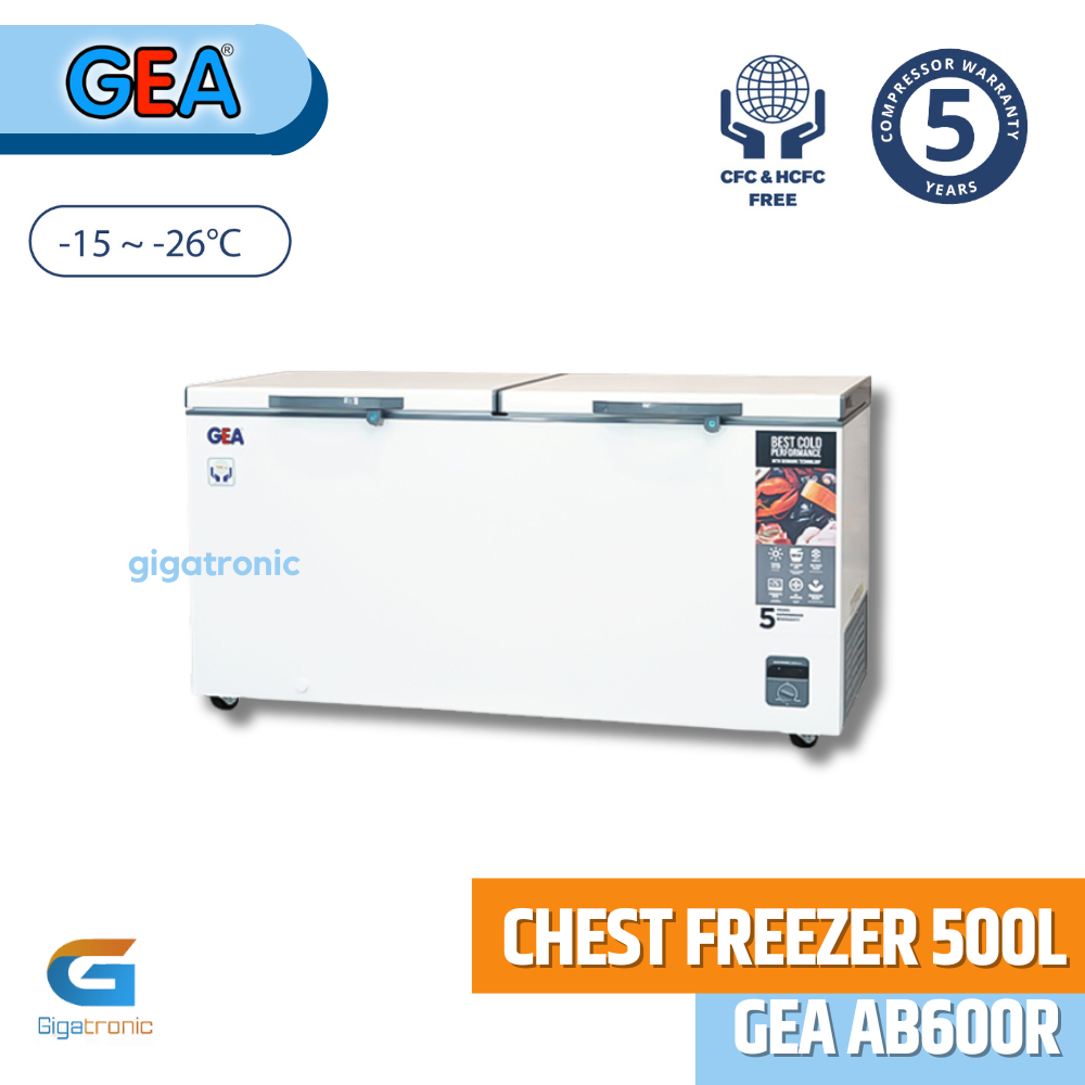 Chest Freezer GEA 500 Liter AB-600-R / Freezer Box Beku GEA AB600R / GEA-AB600R