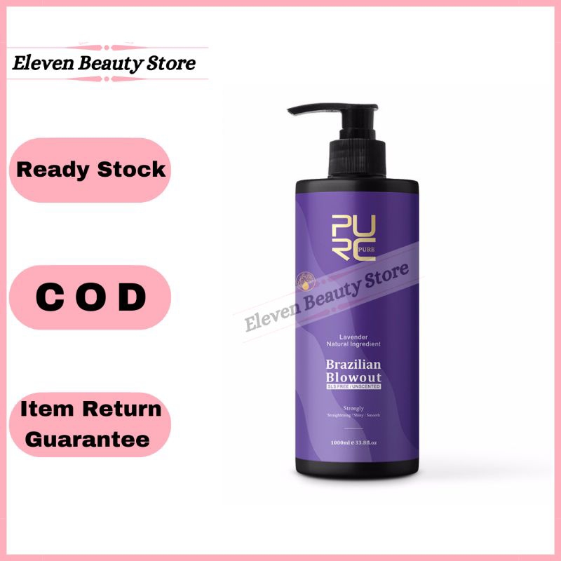 Keratin Lavender Blow Out Hair Treatment Smoothing Rambut Brazilian 1000ml