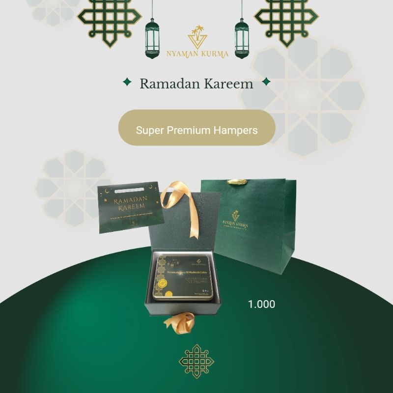 

Hampers Parcel KURMA AJWA SUPER PREMIUM 1.000 / Ramadan Lebaran Idul Fitri - Nyaman Kurma