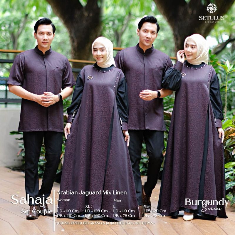 BAJU SET COUPLE BAJU COUPLE LEBARAN BAJU BUSANA MUSLIMAH KELUARGA SAHAJA SET COUPLE BY TULUS SIGNATU