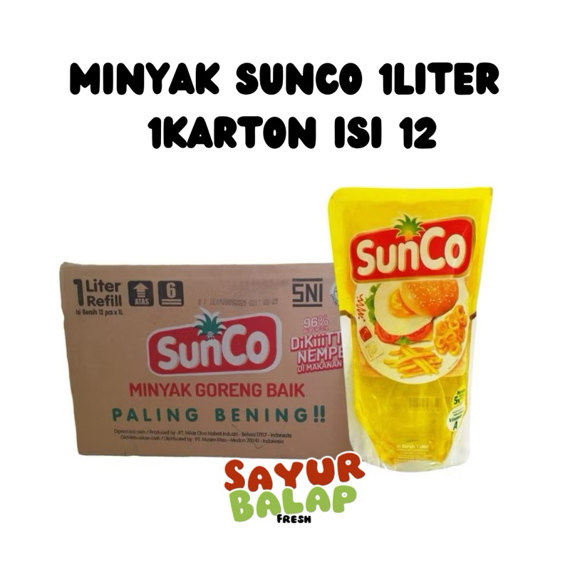 

Minyak Goreng Sunco 1Liter Kartonan isi 12 Pouch