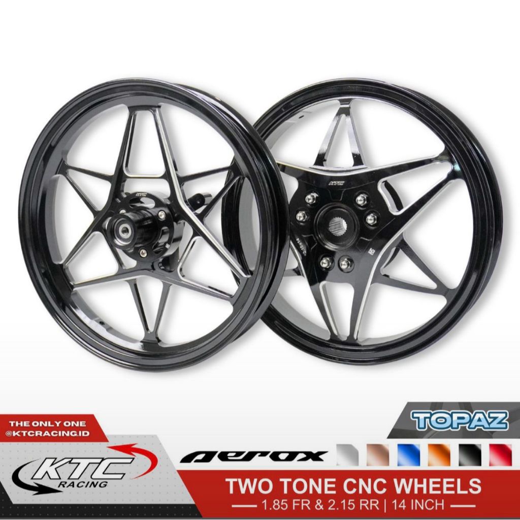VELG KTC RACING TOPAZ NMAX NEW NEO TURBO AEROX 185/215 RING 14