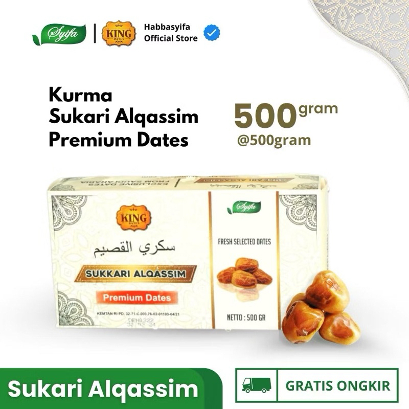 

Kurma King Dates Sukkari Alqassim 500 Gr | Kurma Sukari 500 Gr