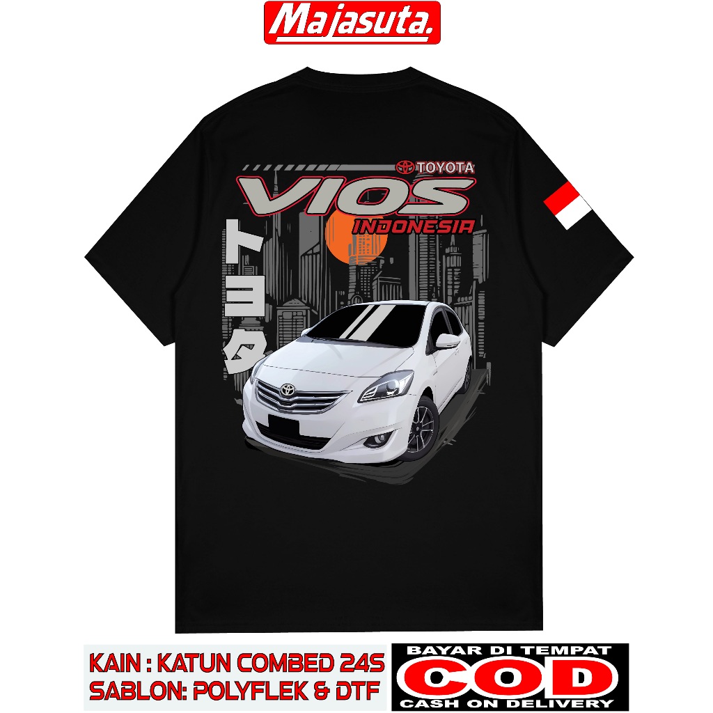 KAOS TOYOTA VIOS INDONESIA M4 COMBED 24S BISA COD//KAOS CLUB//KAOS COMUNITAS//KAOS DISTRO