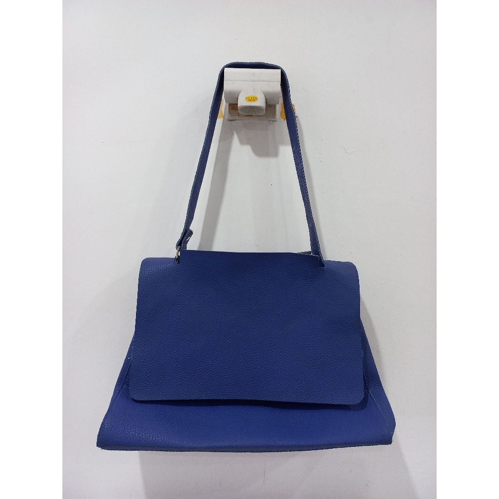 Tas Selempang Tote Le Junev Biru Kulit