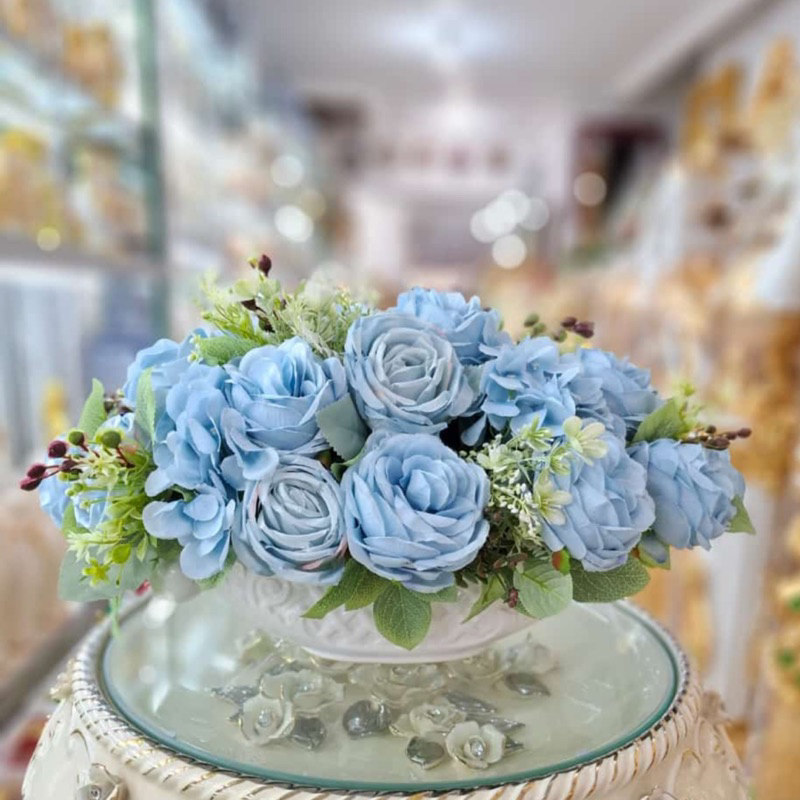 Rangkaian Bunga Artificial Bunga Mawar Premium / Bunga Meja Tamu