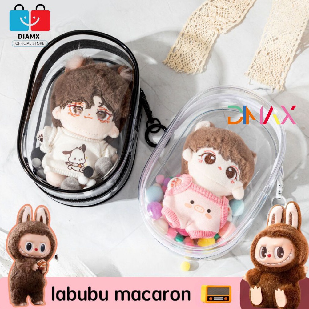 KODE W29J POPMART Pain bag Transparent storage box bag Labubu transparent storage bagcharging cable 
