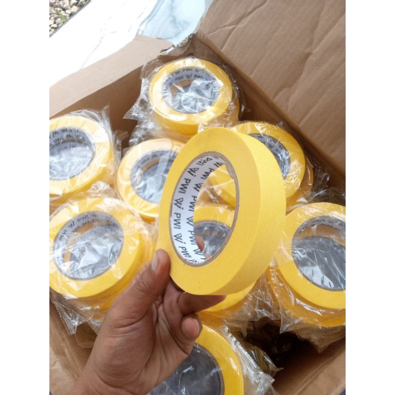 

isolasi kertas||masking tape PWI 22mm x 50 yard 1 dus isi 96