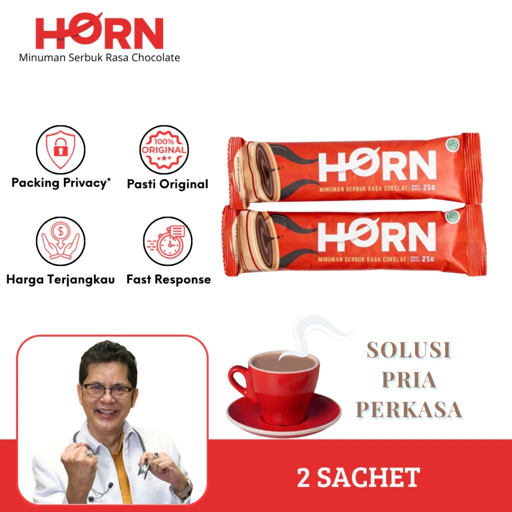 

HORN by Dr. Boyke - 2 Sachet Suplemen Serbuk Stamina Pria Dewas