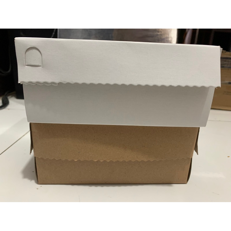 kardus snack box R6 renda kraft/putih dus snack dus makanan
