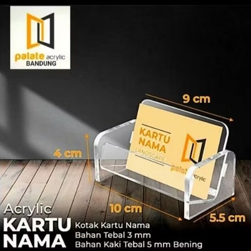 

Acrylic/Akrilik Stand Kartu Nama Meja/ Kotak Kartu Nama Akrilik