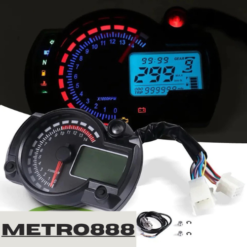 Speedometer Spidometer Odometer Digital Model RX3N Koso Layar Hitam Spidometer Speedometer Universal