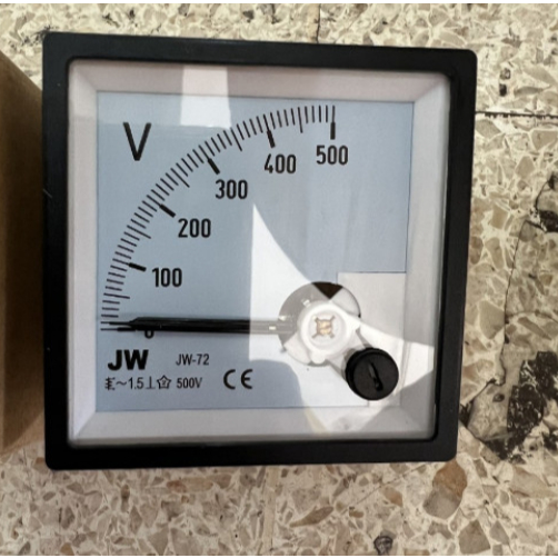 Volt meter / voltmeter 500V / 500 Volt 72 x 72 panel analog jarum