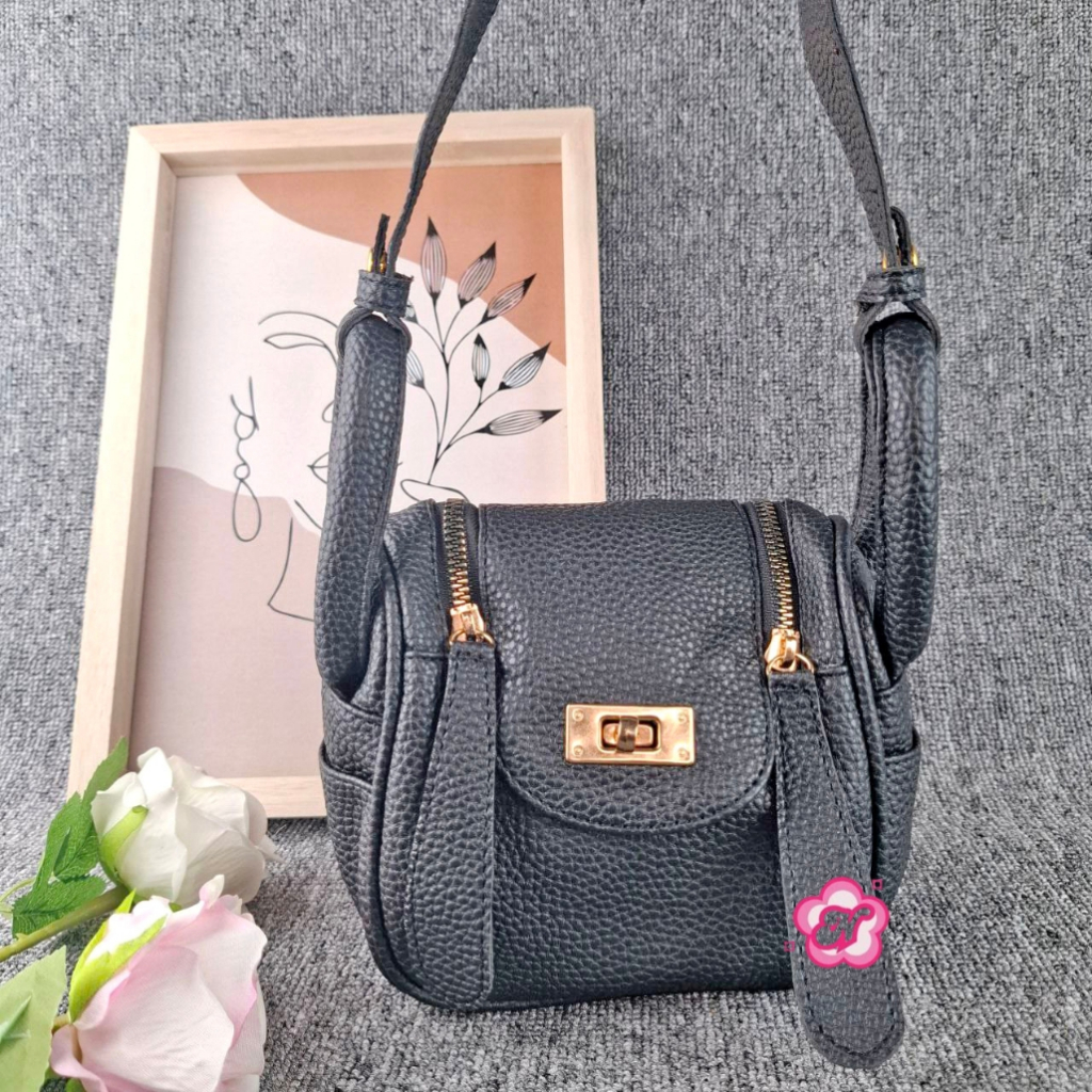 Tas selempang wanita Papirut Rifaya jeruk sintetis fashion wanita