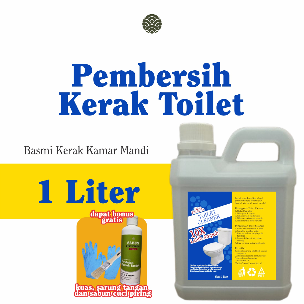 Cairan Ajaib Pembersih Toilet Kamar Mandi Stainless Shower Keran Pembersih Kerak WC Noda Kuning 1 Li