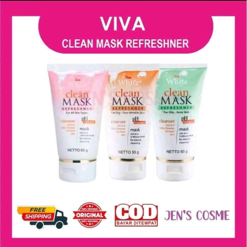 VIVA Clean & Mask Facial Wash Sabun Wajah Viva 50ml