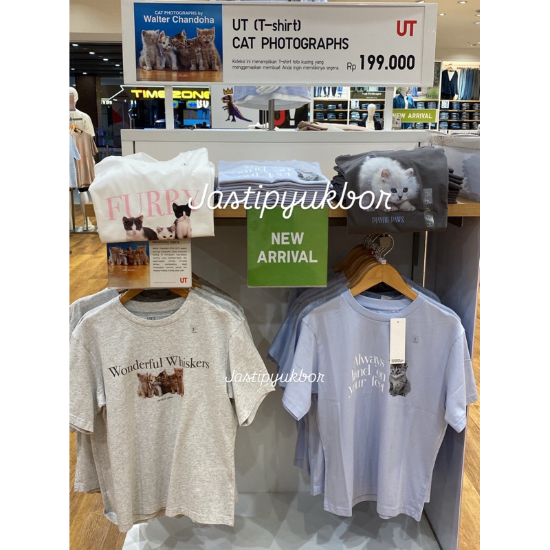 Women Uniqlo UT Tshirt Kaos Animals Cat Photographs