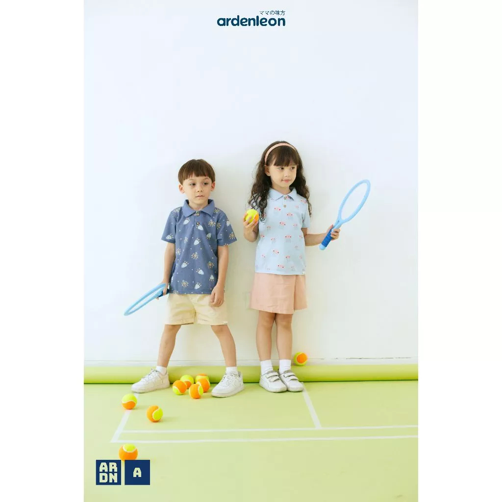 ARDENLEON Kemeja Polo Anak Basic Polo Shirt Print