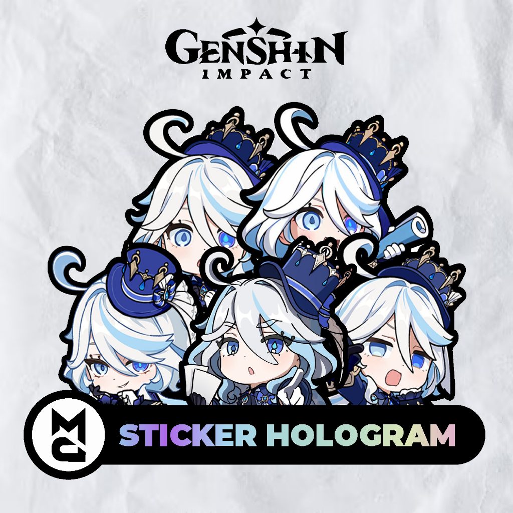

Sticker Hologram Genshin Impact Furina Stiker Vinyl Waterproof Vynil Aesthetic Lucu Helm Laptop Motor
