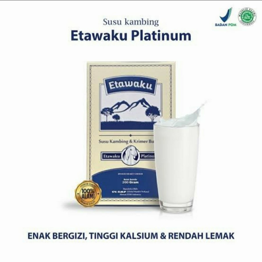 

( TERLARIS ) Etawaku Platinum Paket 1 Box - Susu Kambing Etawa bubuk original asli - 1Box Less Sugar