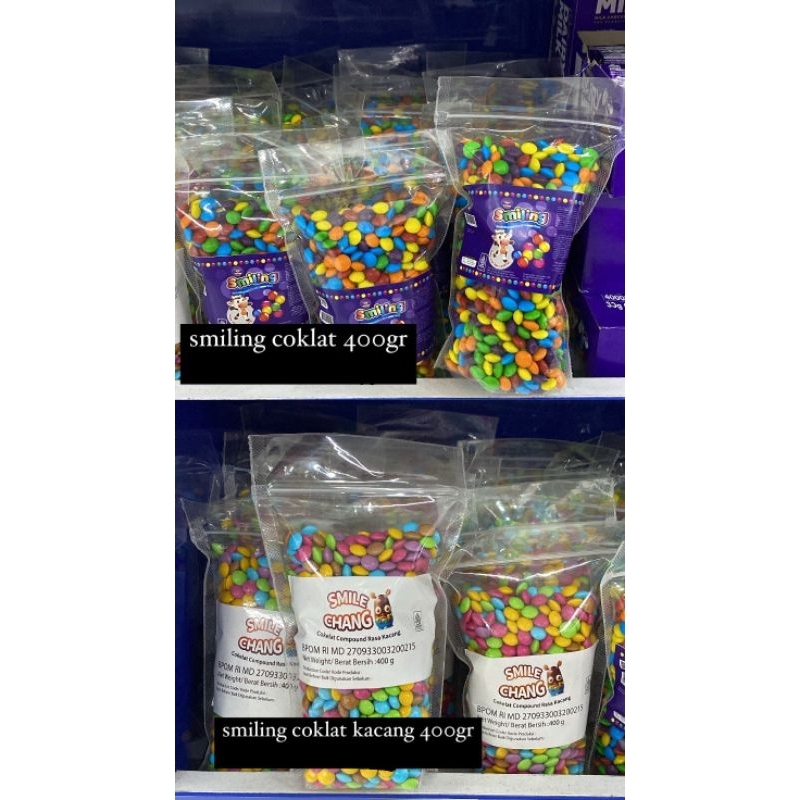 

Smiling Coklat & coklat Kacang 400 gr