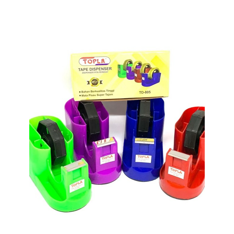 

TAPE DISPENSER TOPLA 805 / PEMOTONG / TEMPAT LAKBAN ISOLASI