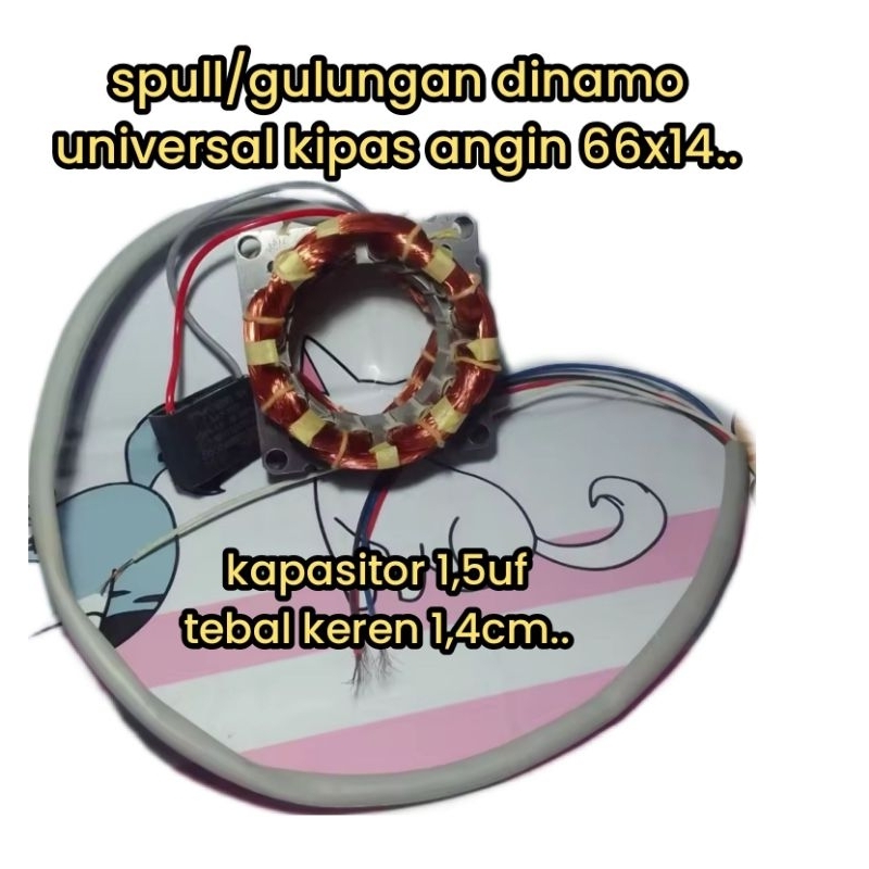 NEW gulungan/spull/stator/lilitan dinamo kipas angin universal/multi rrt kap 1,5uf dan 1,2uf...untuk