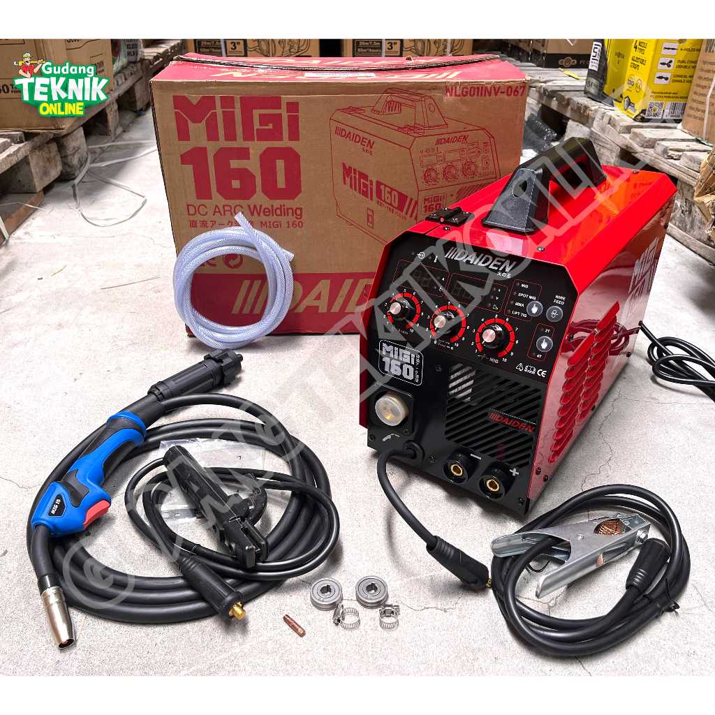 Mesin Las MIGI 160 DAIDEN / Mesin Las Listrik MIG MIGi 160A Trafo Travo Gasless Tanpa Gas Co2 Invert