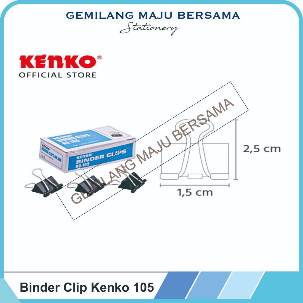 

Binder Clip Penjepit Hitam Kenko 105 (Harga Per Kotak = 12 Pc )