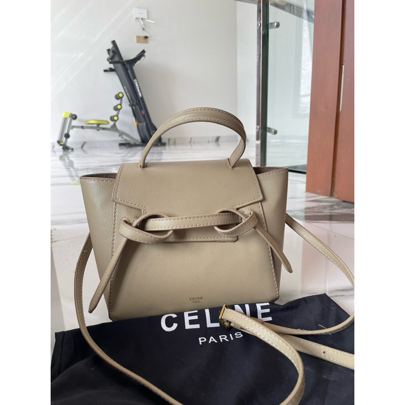 tas celine belt bag krem