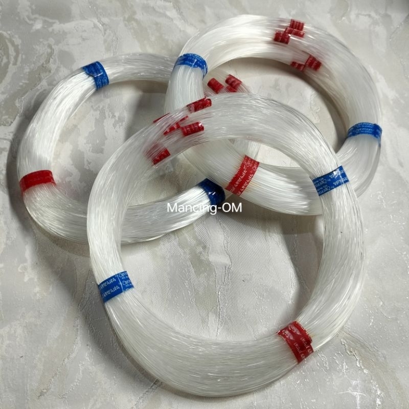 Tali Senar Non Elastis / Tali Senar Pancing / Tali Kerajinan Tangan Manik Manik / Tali Bening Putih 