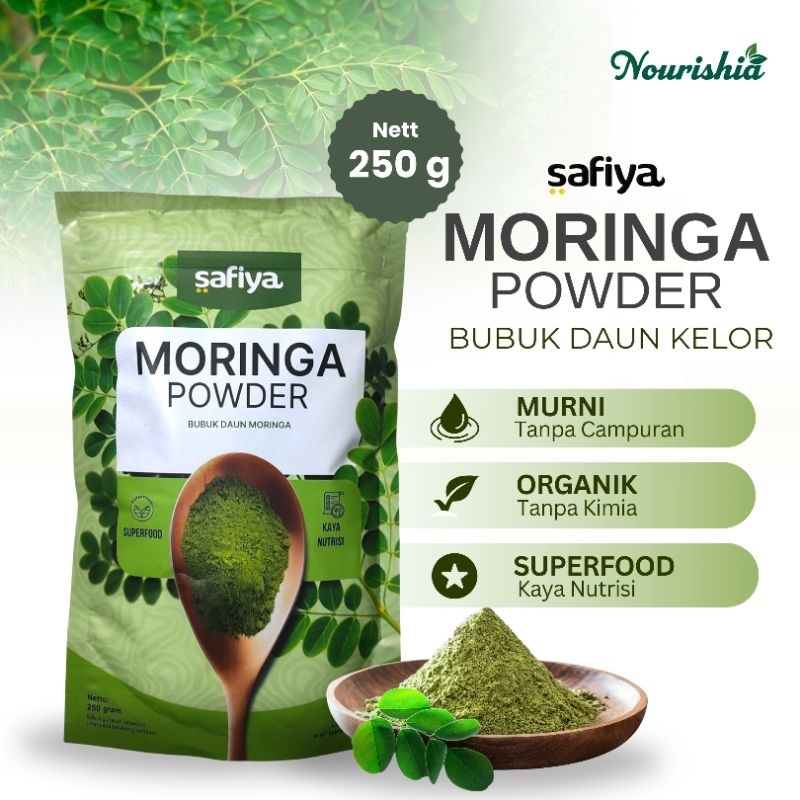 

Moringa Powder 250 gram SAFIYA Bubuk Daun Kelor Pure Natural murni Superfood