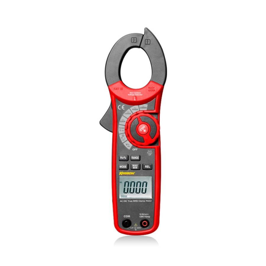 Tang Ampere Clamp Meter AC/DC 1000A True RMS Krisbow 10207849