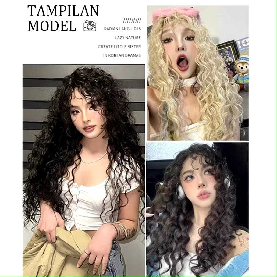 Wig gimbal panjang wig kribo panjang