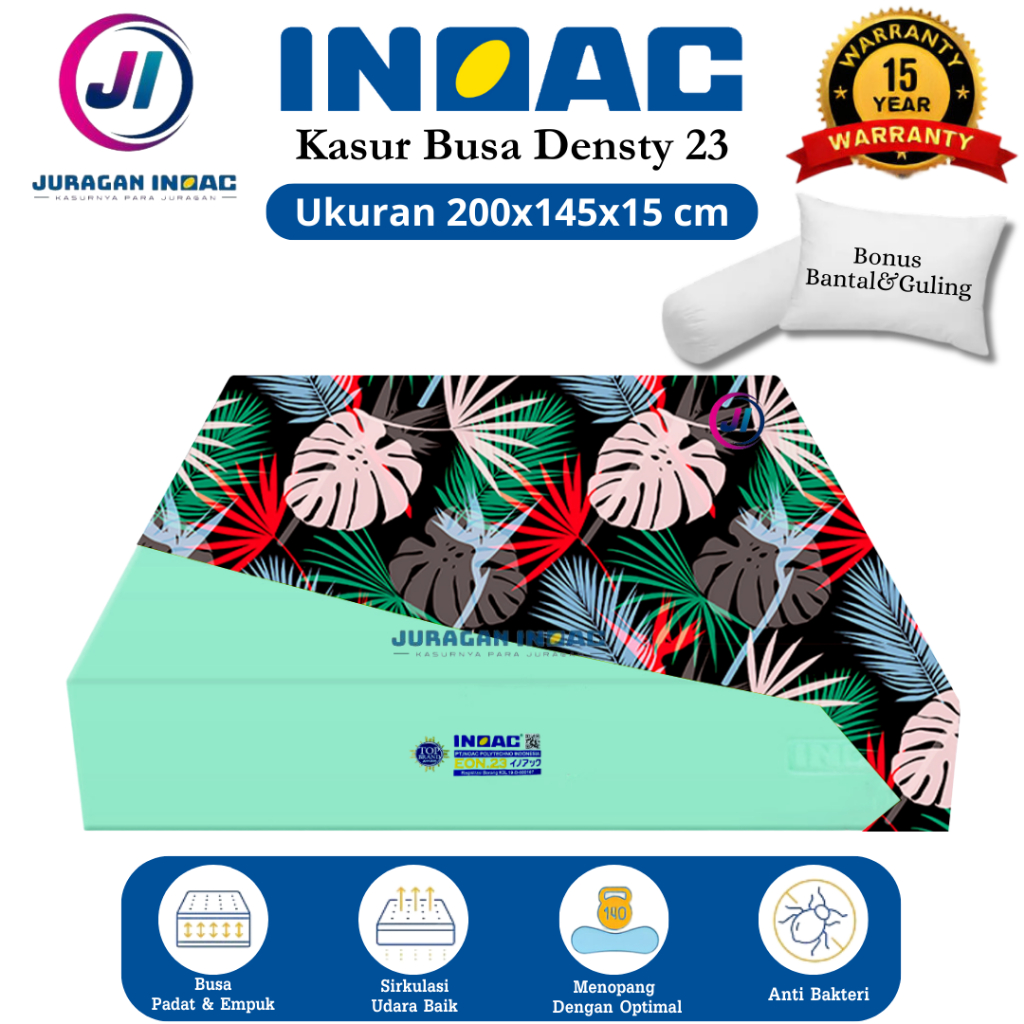 [ 200x145x15 ] Kasur Busa Inoac No 3 Murah Tebal 15 cm Garansi 20 Tahun Original