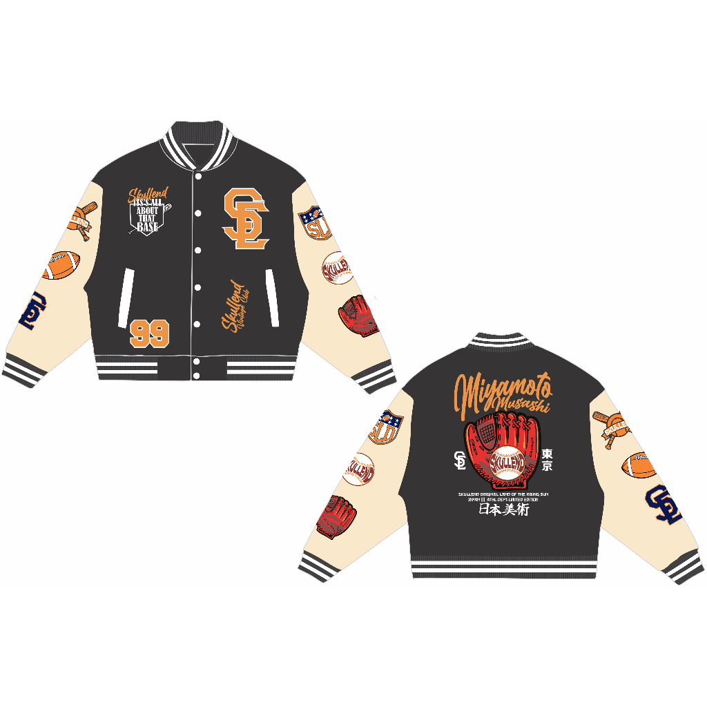 JAKET VARSITY BASEBALL SKULLEND BIG SIZE JUMBO