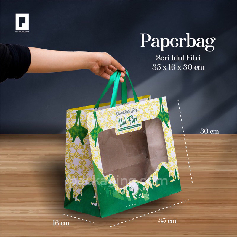 

Paperbag Idul Fitri/Paperbag mika Uk.30x16x35