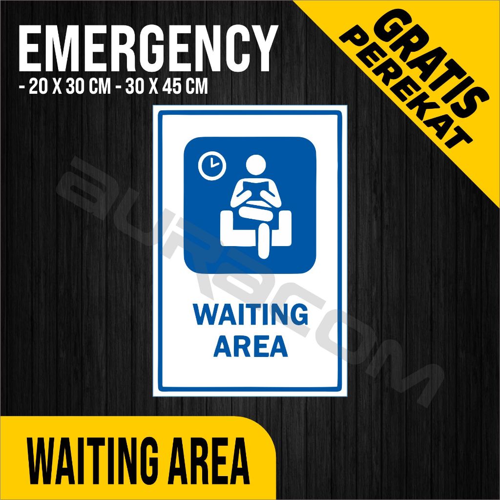 

PAPAN AKRILIK dan STIKER, PAPAN NAMA RUANG - WAITING AREA, AKRILIK CUSTOM, FREE DESAIN ( A 361 )