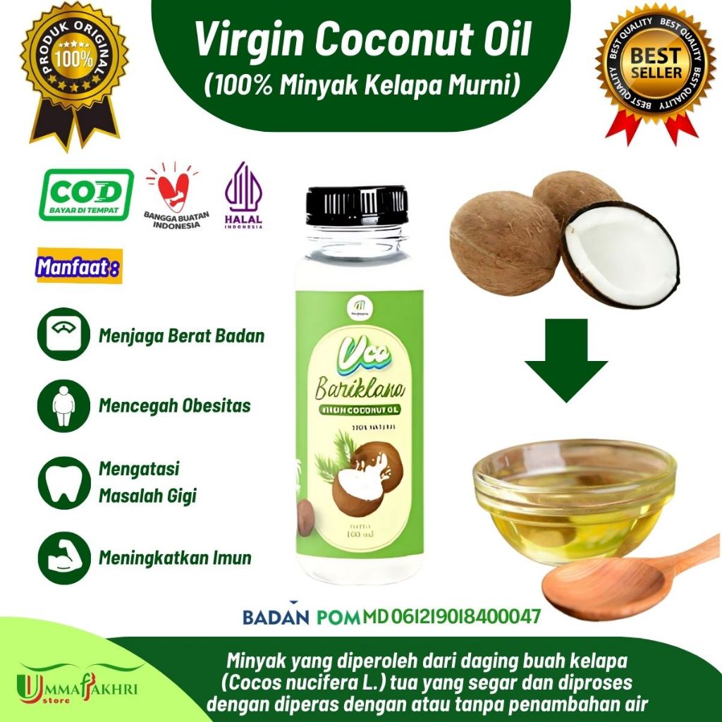 

VCO Bariklana Minyak Kelapa Murni 100% VIRGIN COCONUT OIL