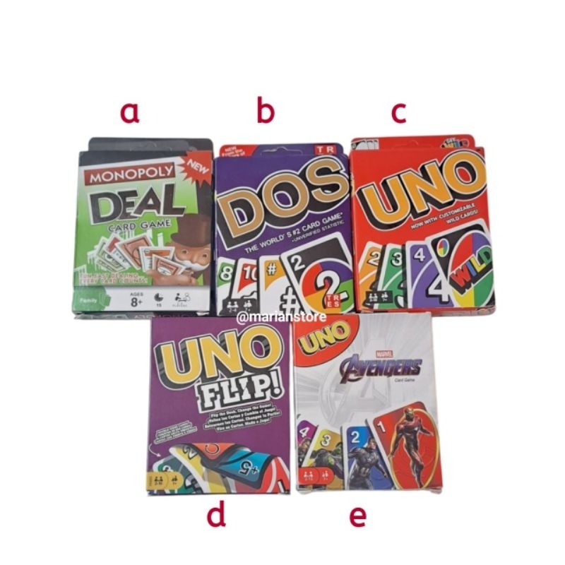 Permainan Maina Kartu Keluarga Fun Game Board Family Game Card Kartu Uno Flip Dos